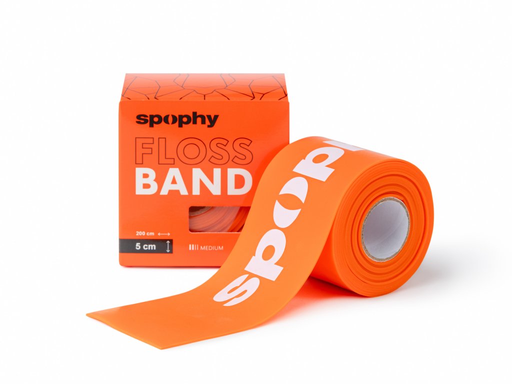 Spophy Flossband Orange, flossband pomarańczowy, 5 cm x 2 m